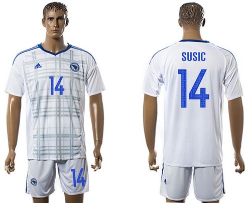 Bosnia Herzegovina #14 Susic Away Soccer Country Jersey